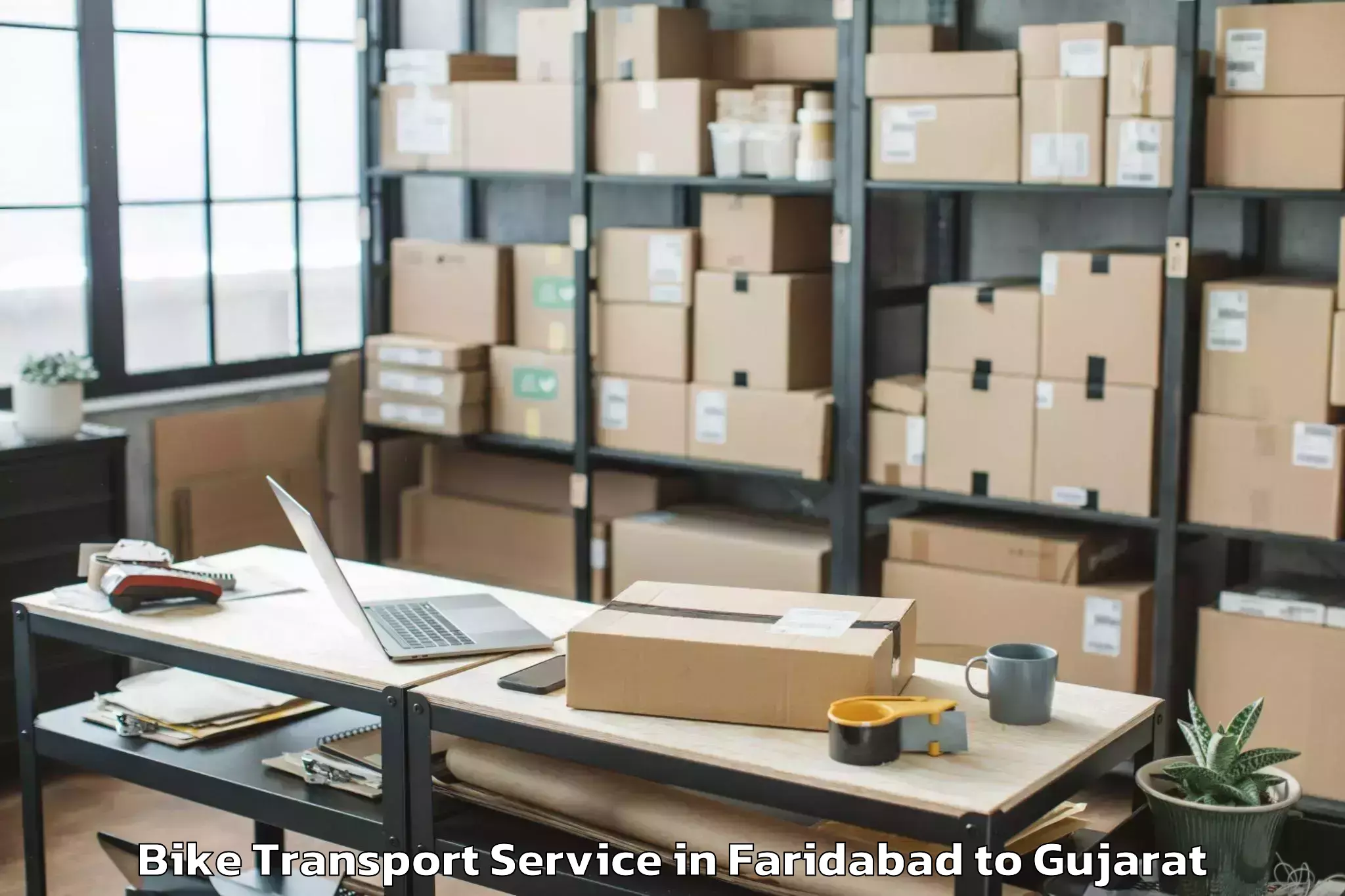 Top Faridabad to Sankeshwar Bike Transport Available